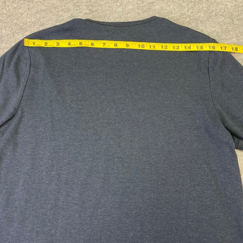 Banana Republic Mens Luxury Touch Performance T-Shirt Navy Blue Heather M
